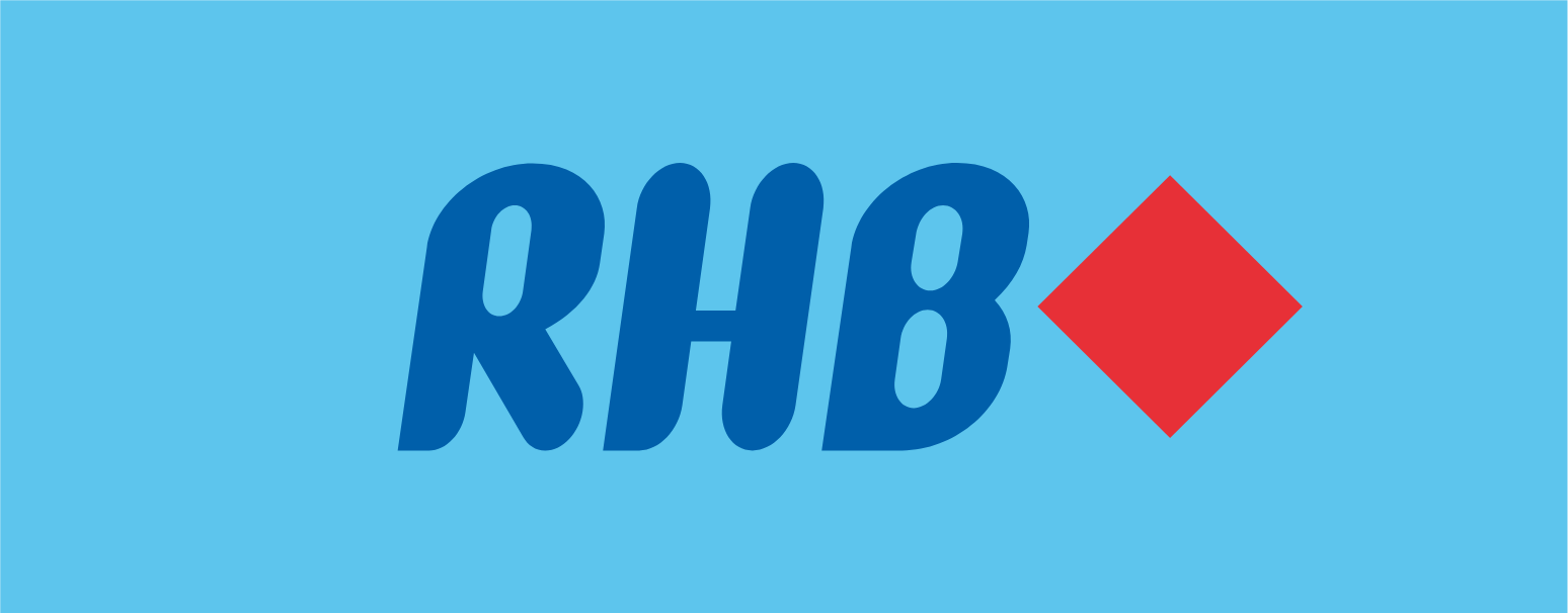 RHB Bank Logo groß für dunkle Hintergründe (transparentes PNG)