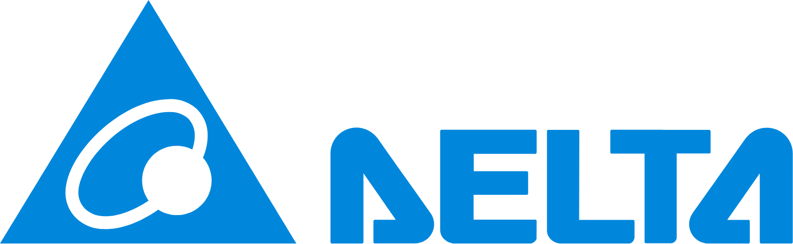 Delta Electronics logo large (transparent PNG)