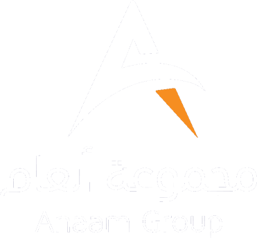 Anaam International logo fulle size on a dark background (transparent PNG)