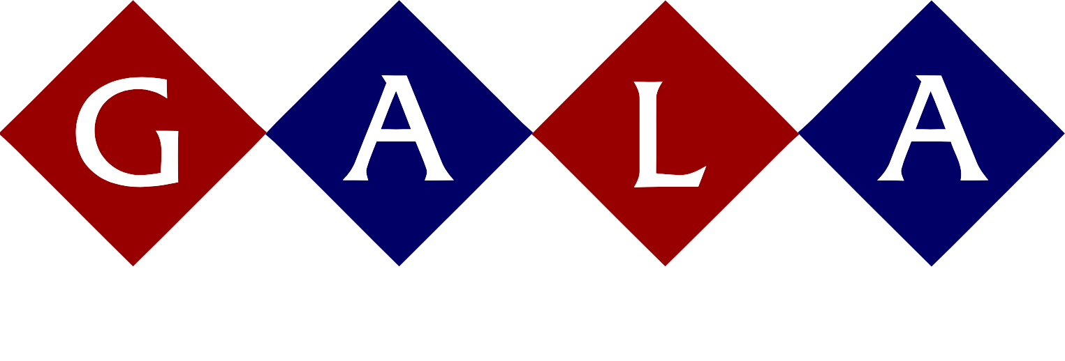 Gala Incorporated Logo groß für dunkle Hintergründe (transparentes PNG)