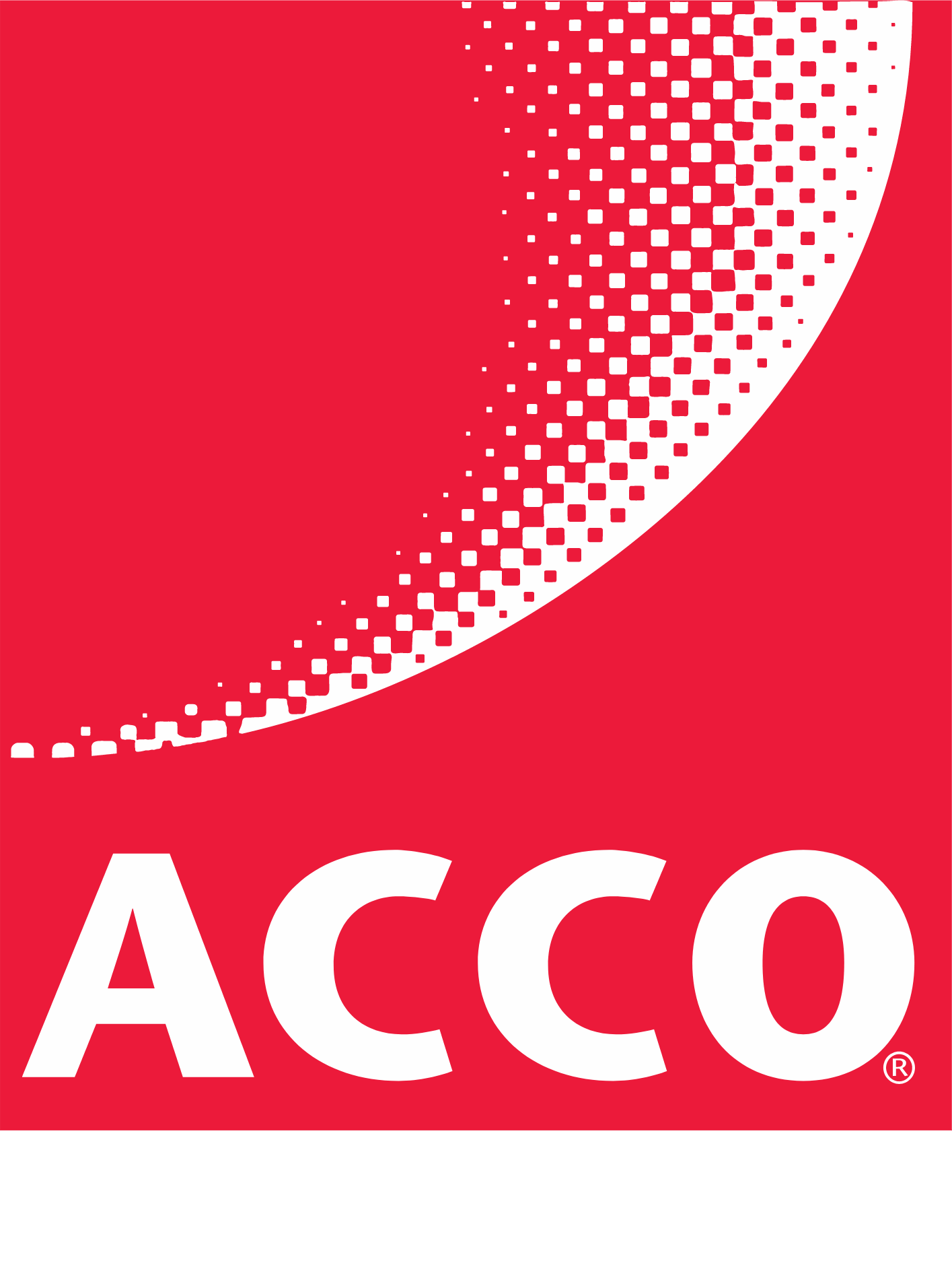 Acco Brands logo fulle size on a dark background (transparent PNG)