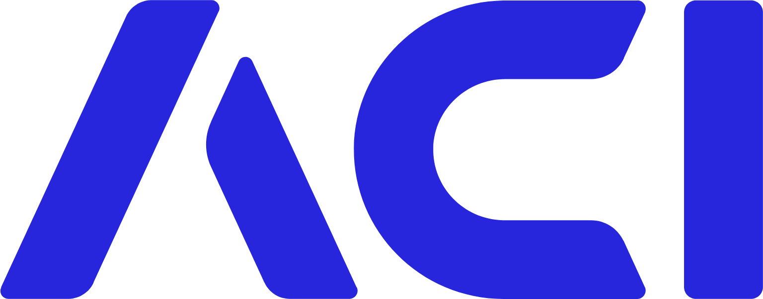 ACI Worldwide logo in transparent PNG and vectorized SVG formats