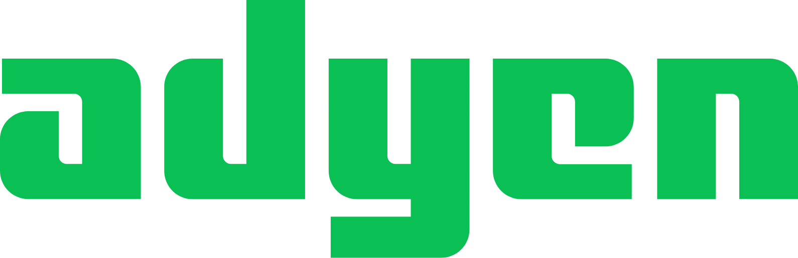 Adyen logo large (transparent PNG)