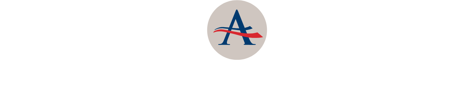 American National Bank & Trust Company Logo groß für dunkle Hintergründe (transparentes PNG)