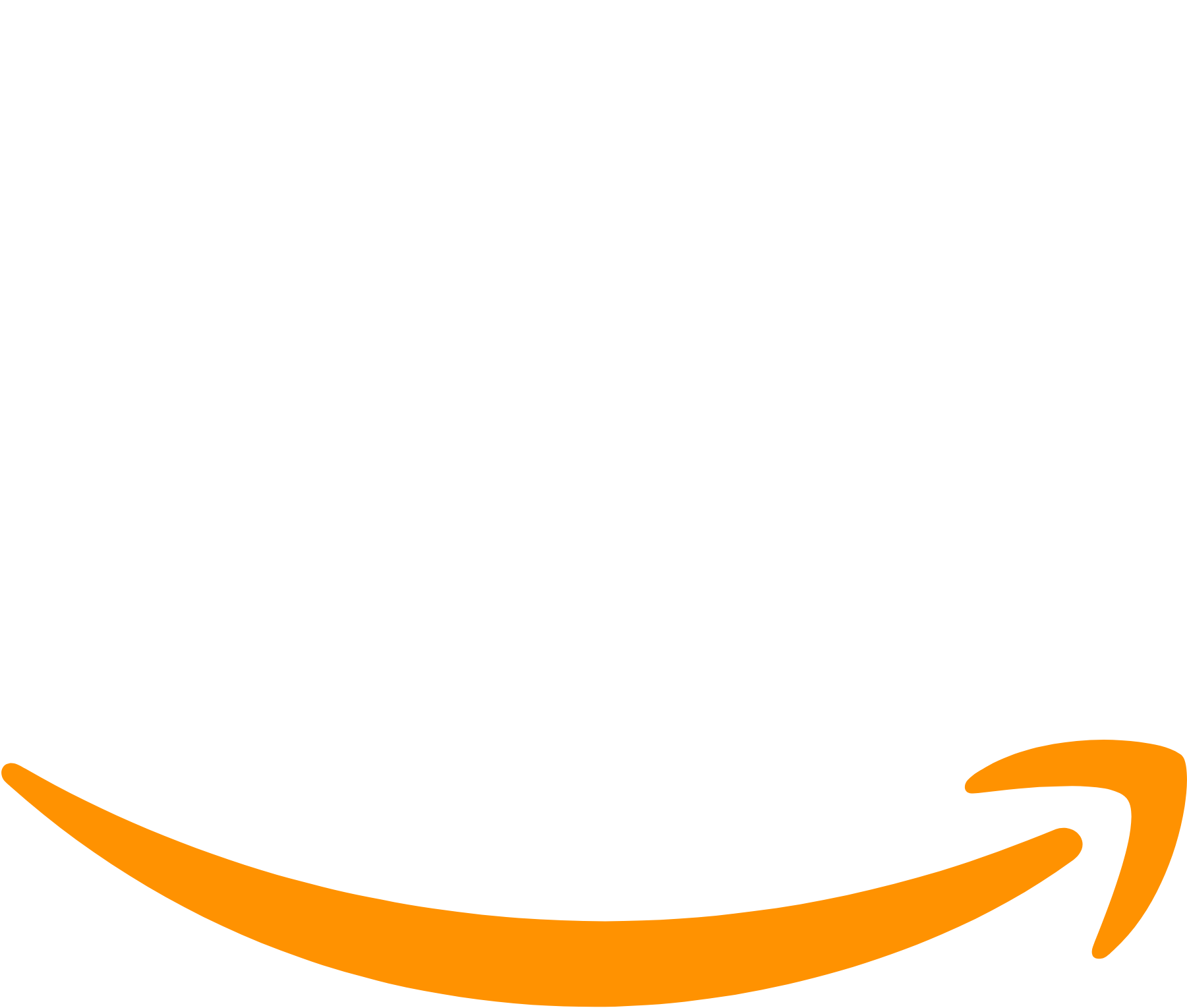 Amazon logo for dark backgrounds (transparent PNG)