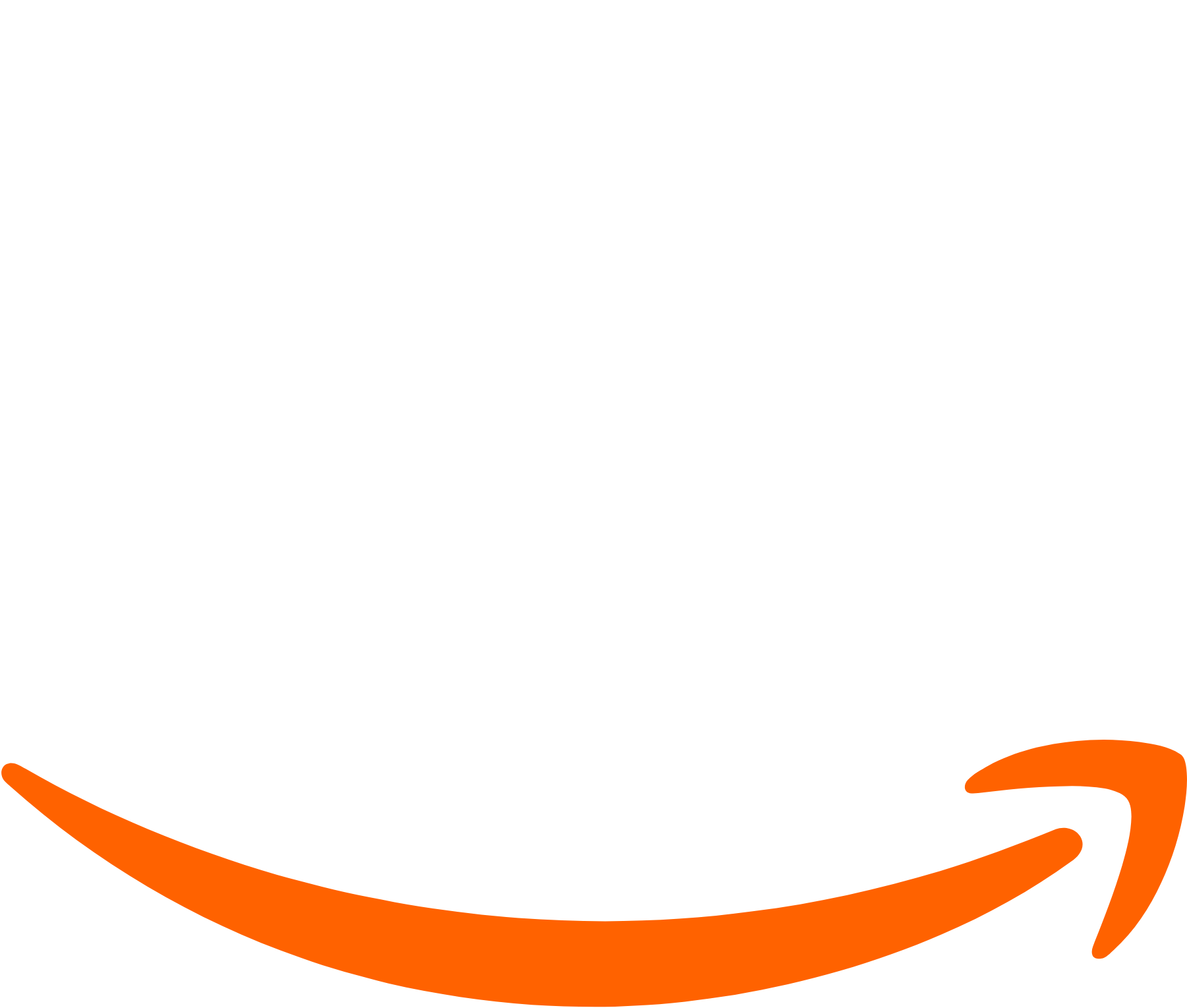 Amazon logo pour fonds sombres (PNG transparent)