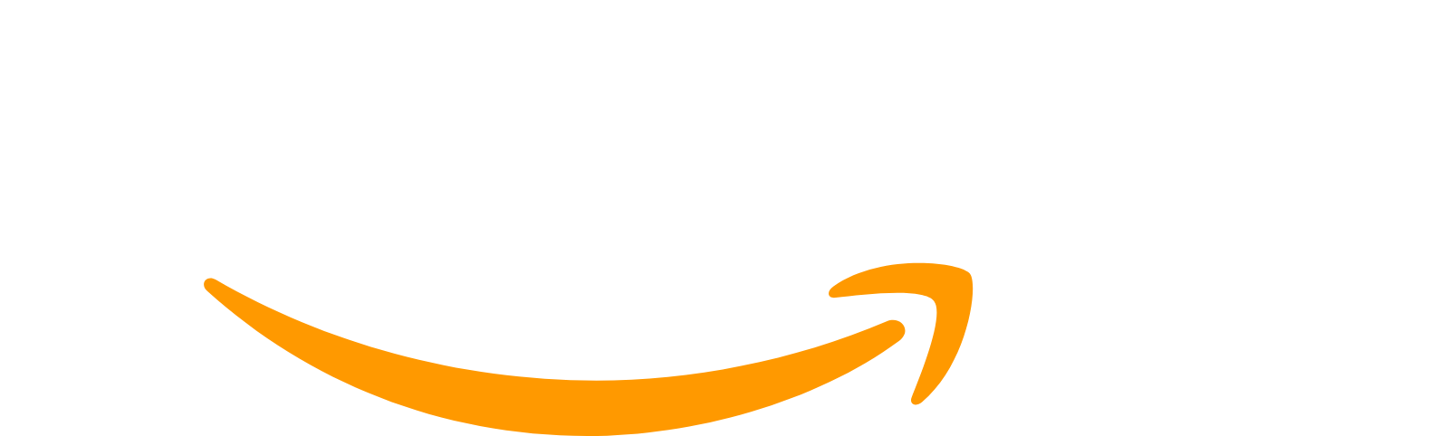 Amazon logo large for dark backgrounds (transparent PNG)