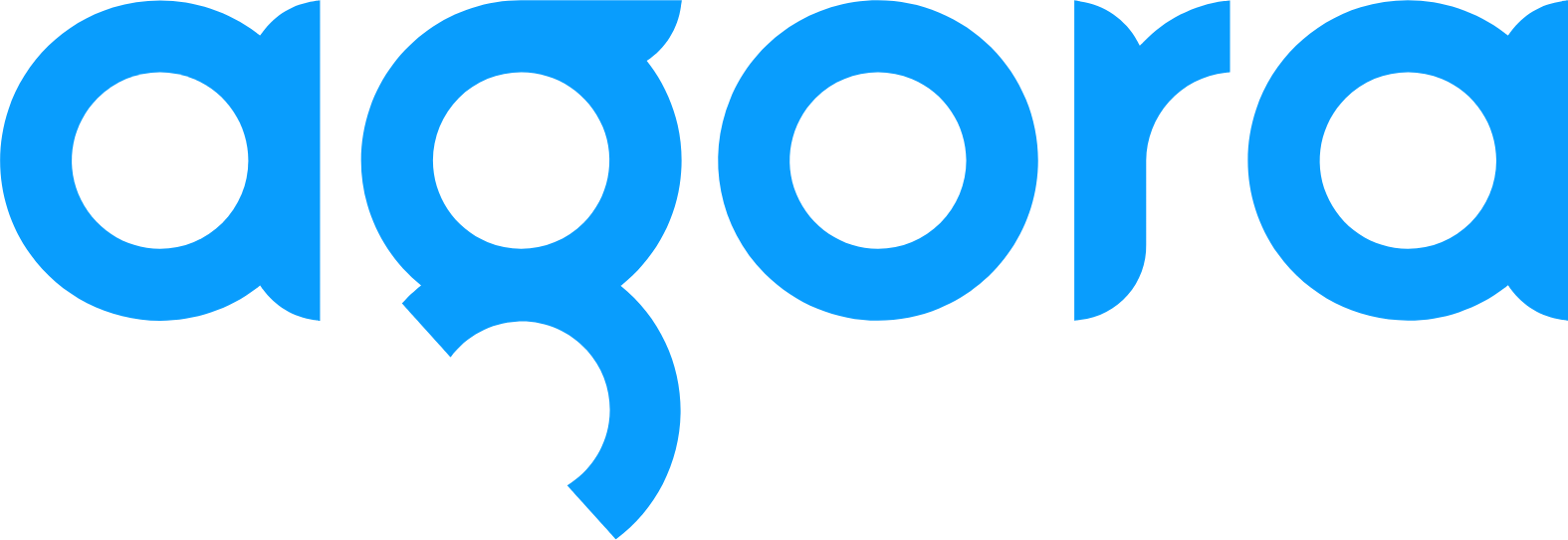 Agora.io logo large (transparent PNG)