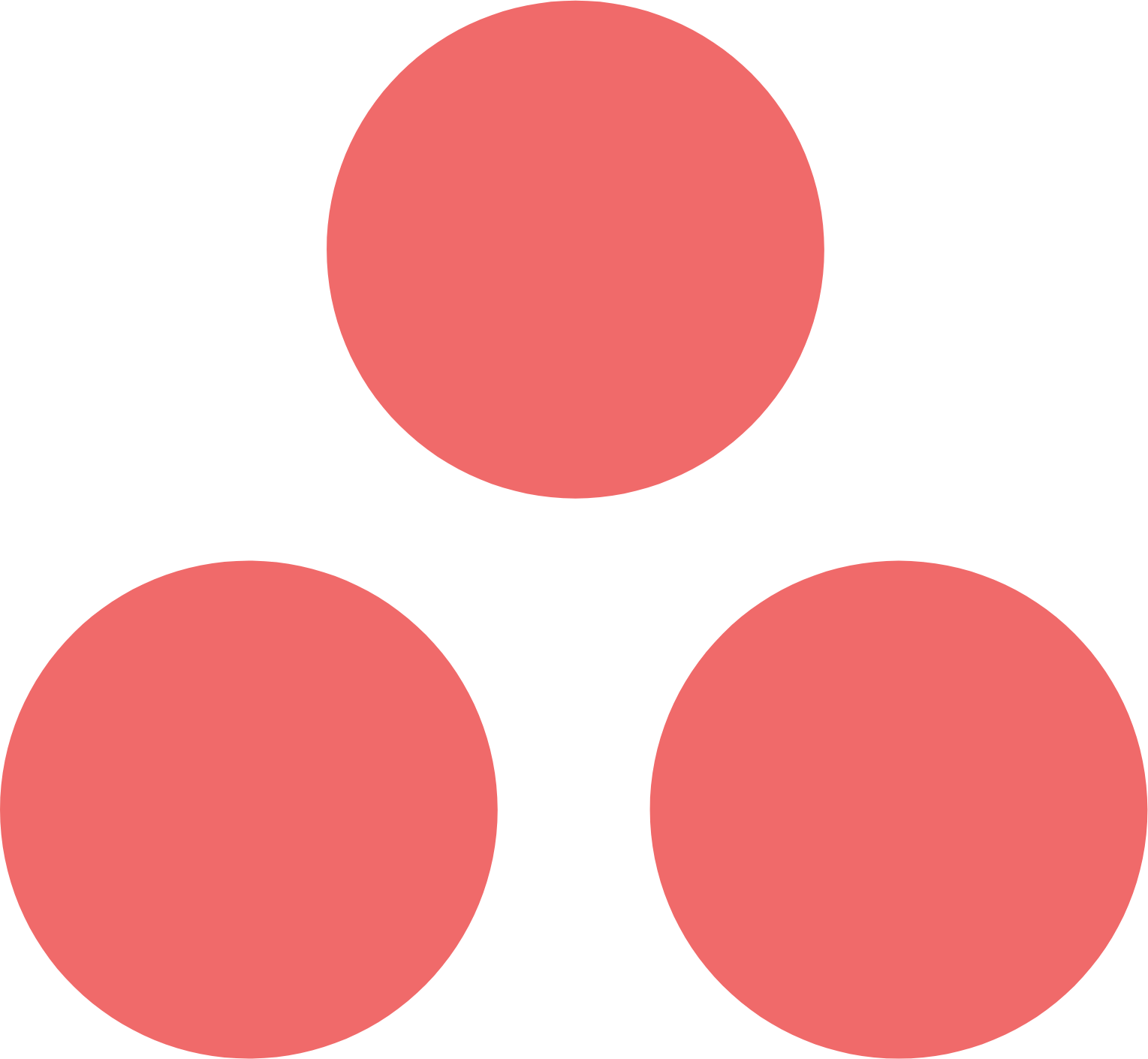 Asana logo in transparent PNG and vectorized SVG formats