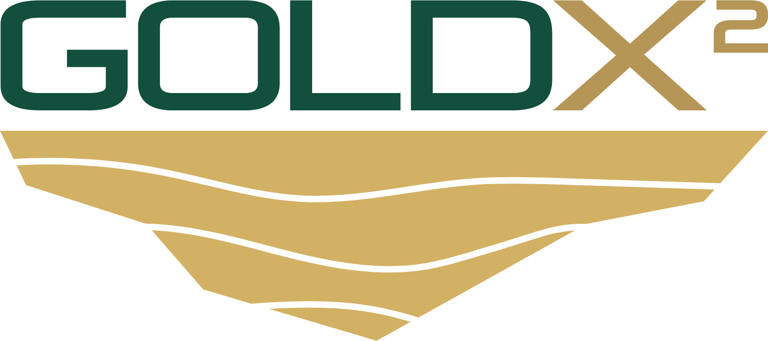 Gold X2 Mining logo (PNG transparent)