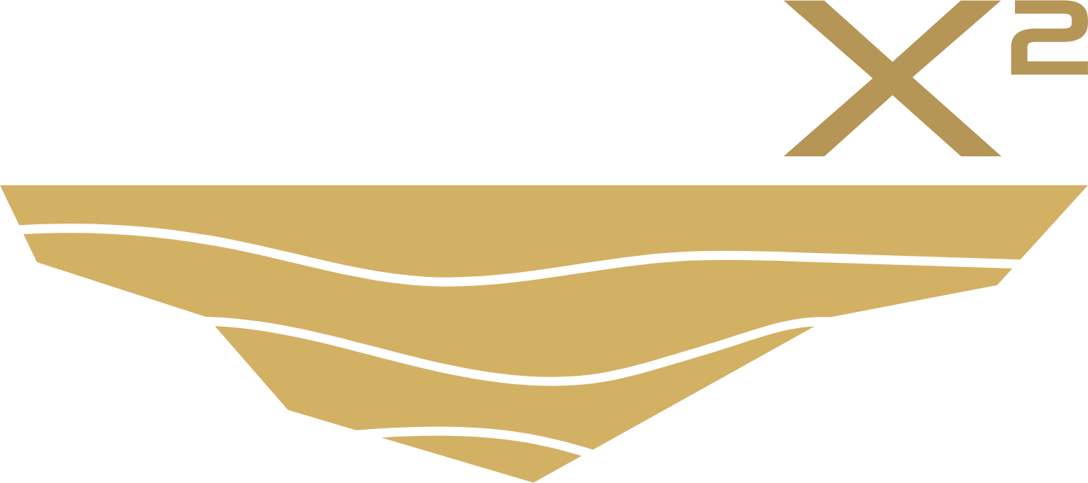 Gold X2 Mining logo pour fonds sombres (PNG transparent)