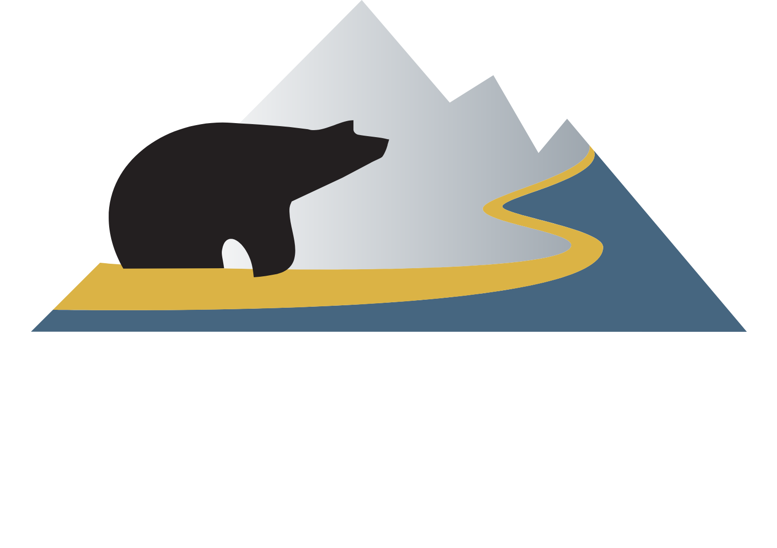 Bear Creek Mining logo grand pour les fonds sombres (PNG transparent)