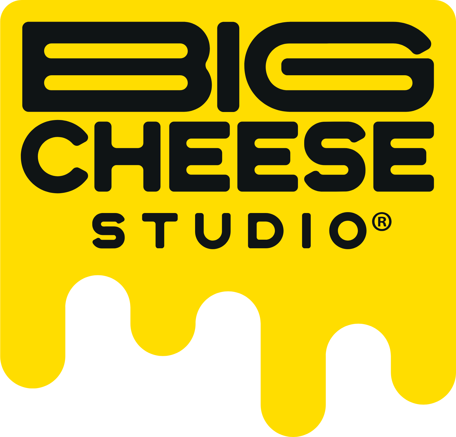 Big Cheese Studio logo pour fonds sombres (PNG transparent)