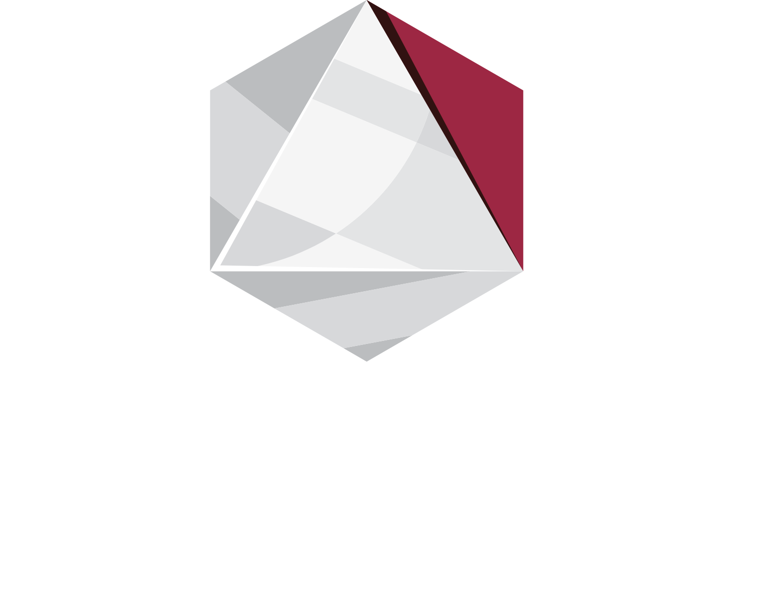 Burgundy Diamond Mines logo grand pour les fonds sombres (PNG transparent)