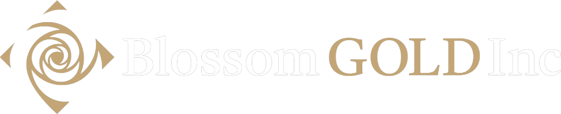 Blossom Gold Inc. logo grand pour les fonds sombres (PNG transparent)