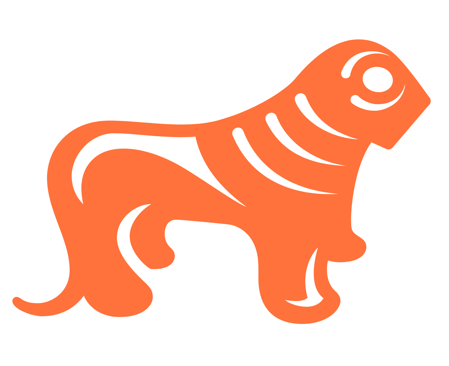 Lion Finance Group PLC logo pour fonds sombres (PNG transparent)