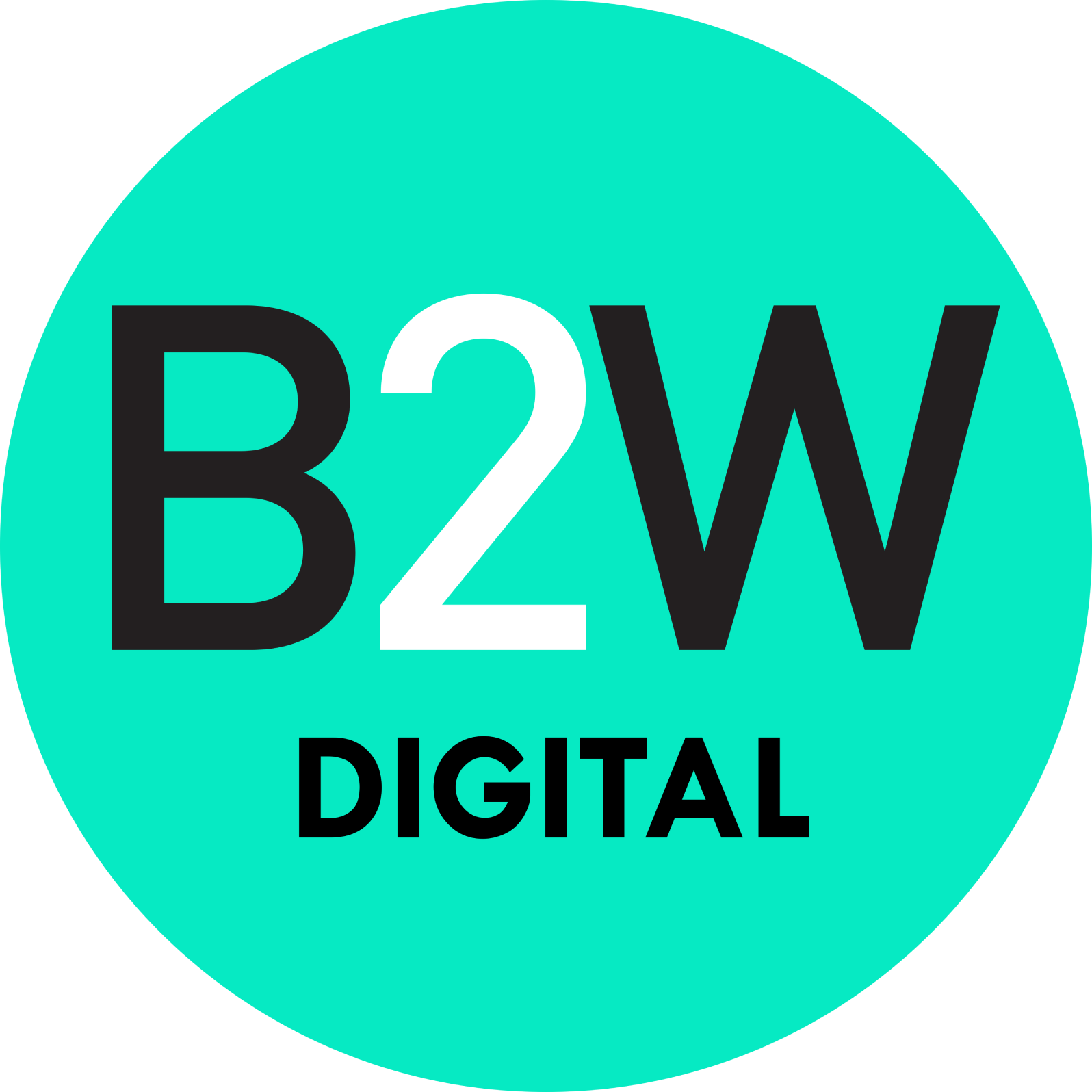 B2W Digital Logo (transparentes PNG)
