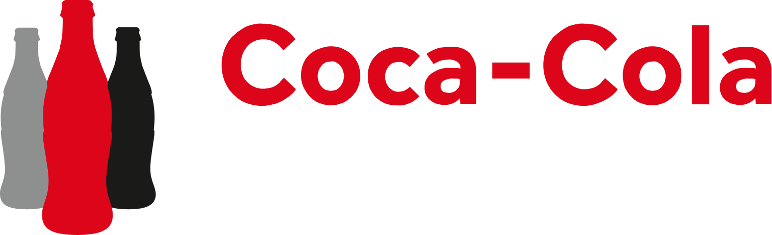 Coca-Cola HBC Logo groß für dunkle Hintergründe (transparentes PNG)