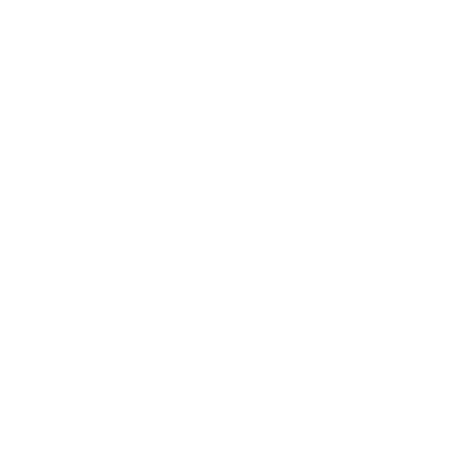Cantaloupe logo en blanc monochrome (PNG transparent)