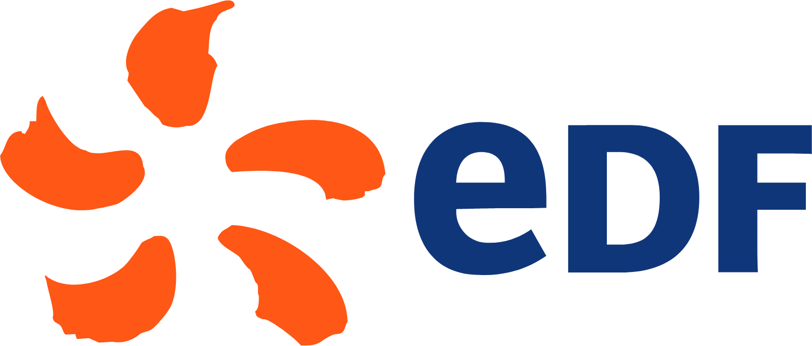 EDF (Electricité de France) logo large (transparent PNG)
