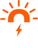 Sunrise New Energy logo pour fonds sombres (PNG transparent)