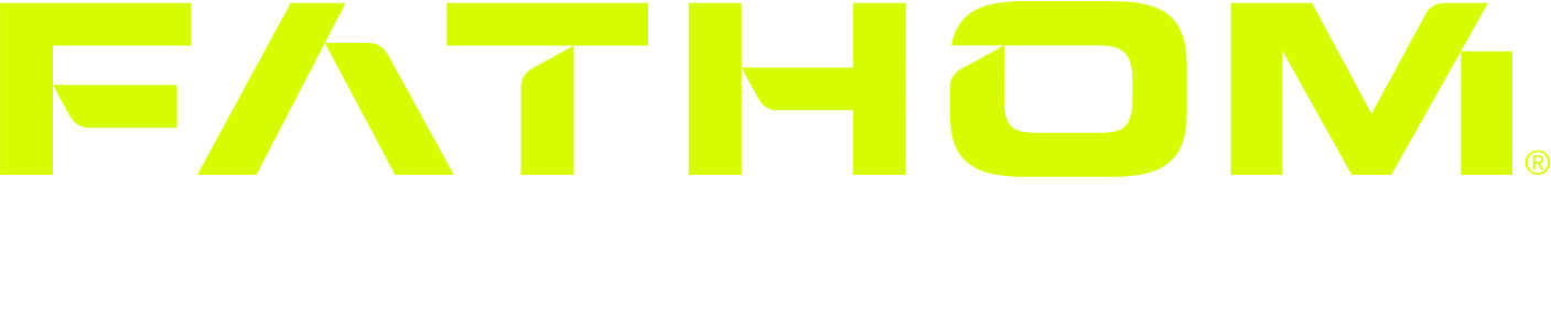 Fathom Digital Manufacturing Logo groß für dunkle Hintergründe (transparentes PNG)