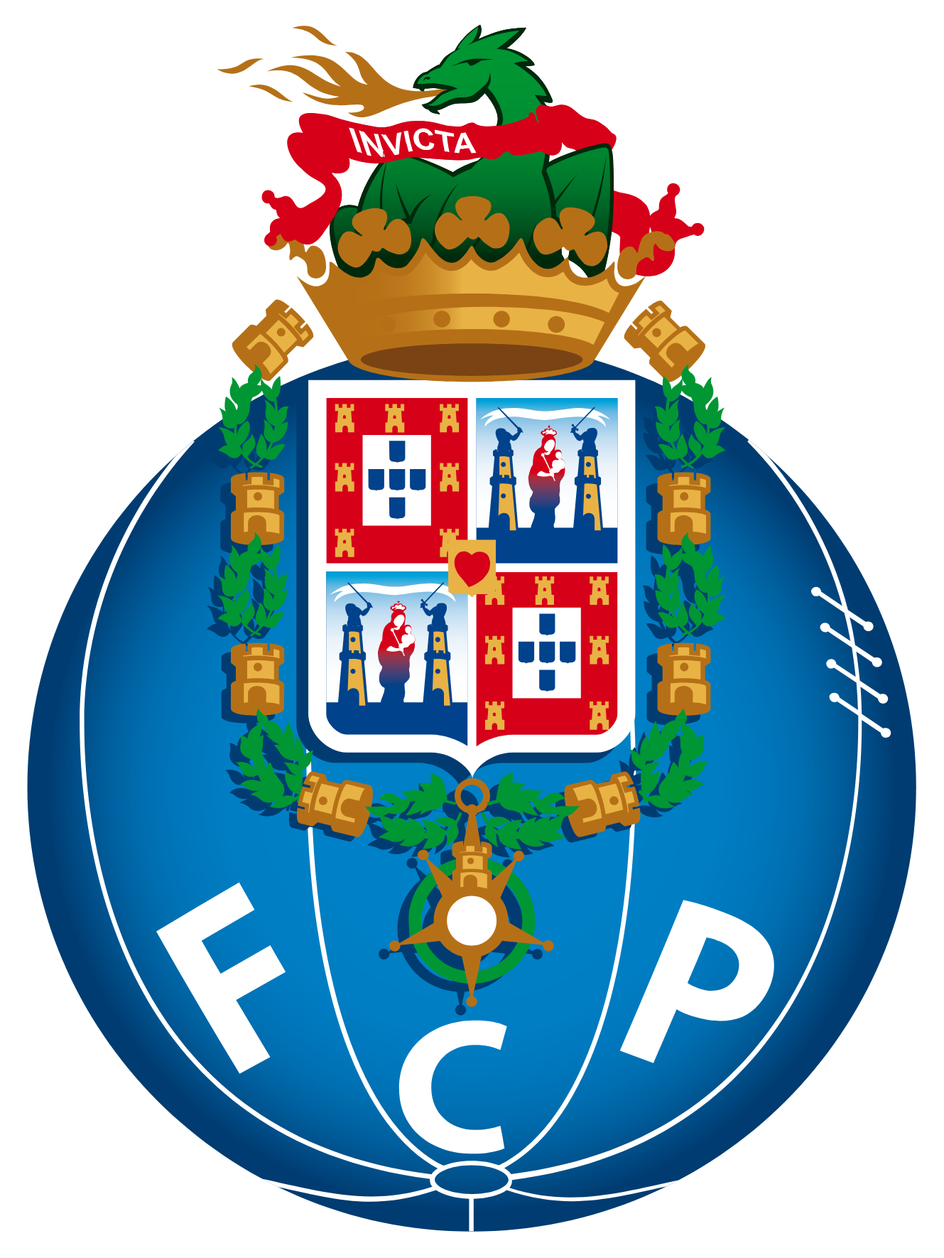 FC Porto
 logo pour fonds sombres (PNG transparent)