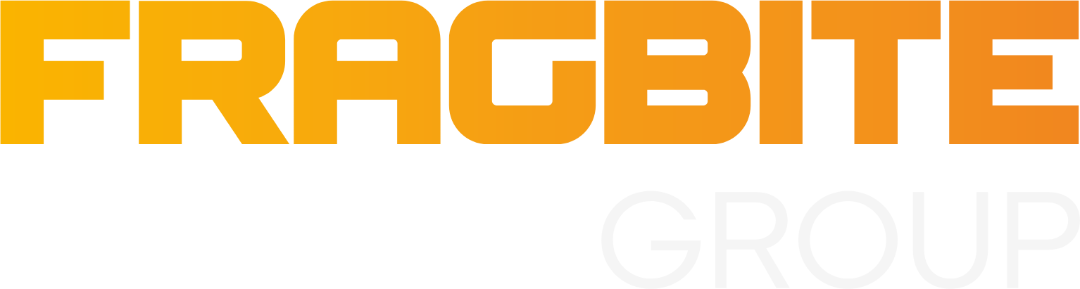 Fragbite Group Logo groß für dunkle Hintergründe (transparentes PNG)