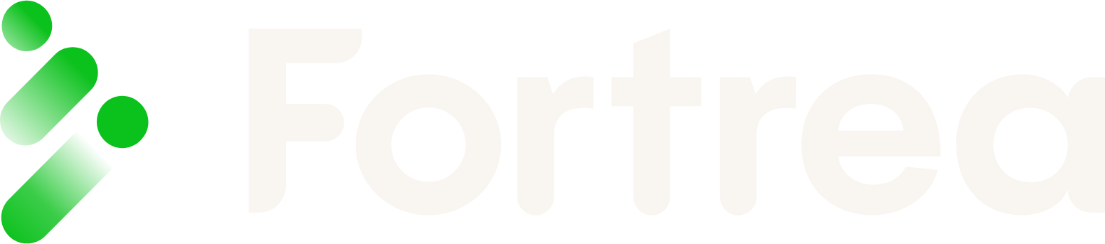 Fortrea logo fulle size on a dark background (transparent PNG)