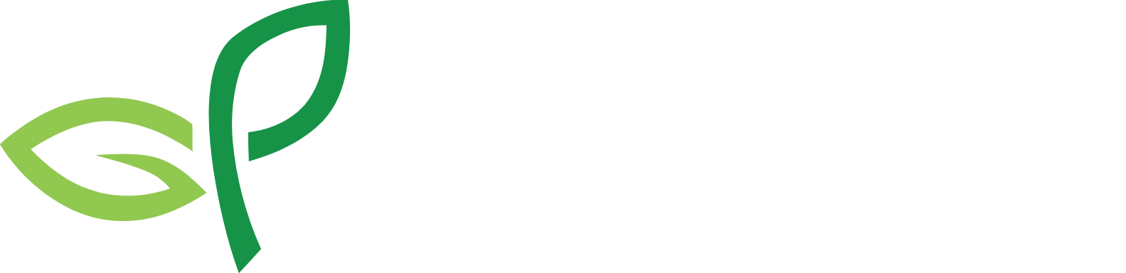 GreenPower Motor Company logo large for dark backgrounds (transparent PNG)
