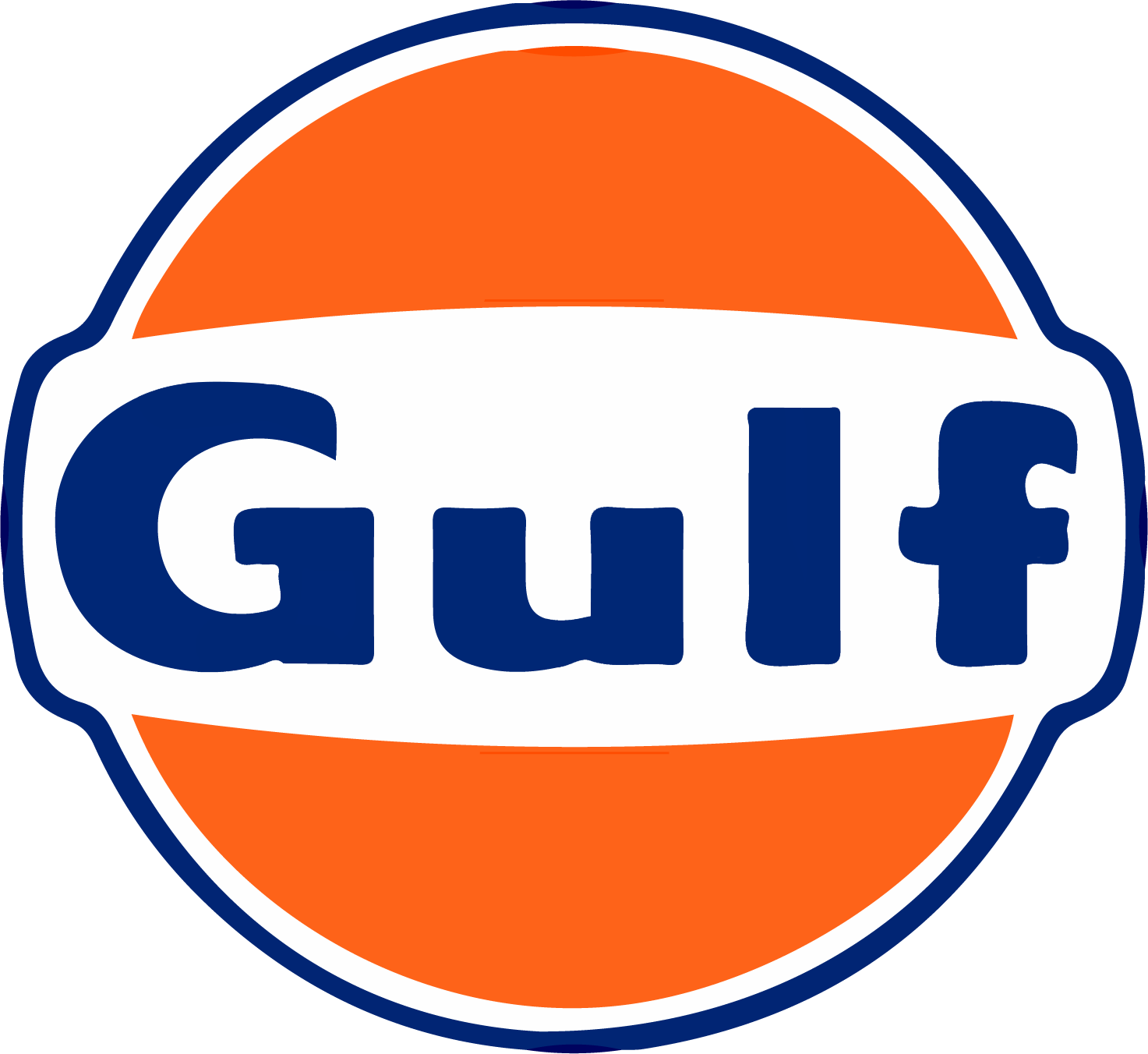 Gulf Oil Lubricants Logo im PNG-Format mit transparentem Hintergrund