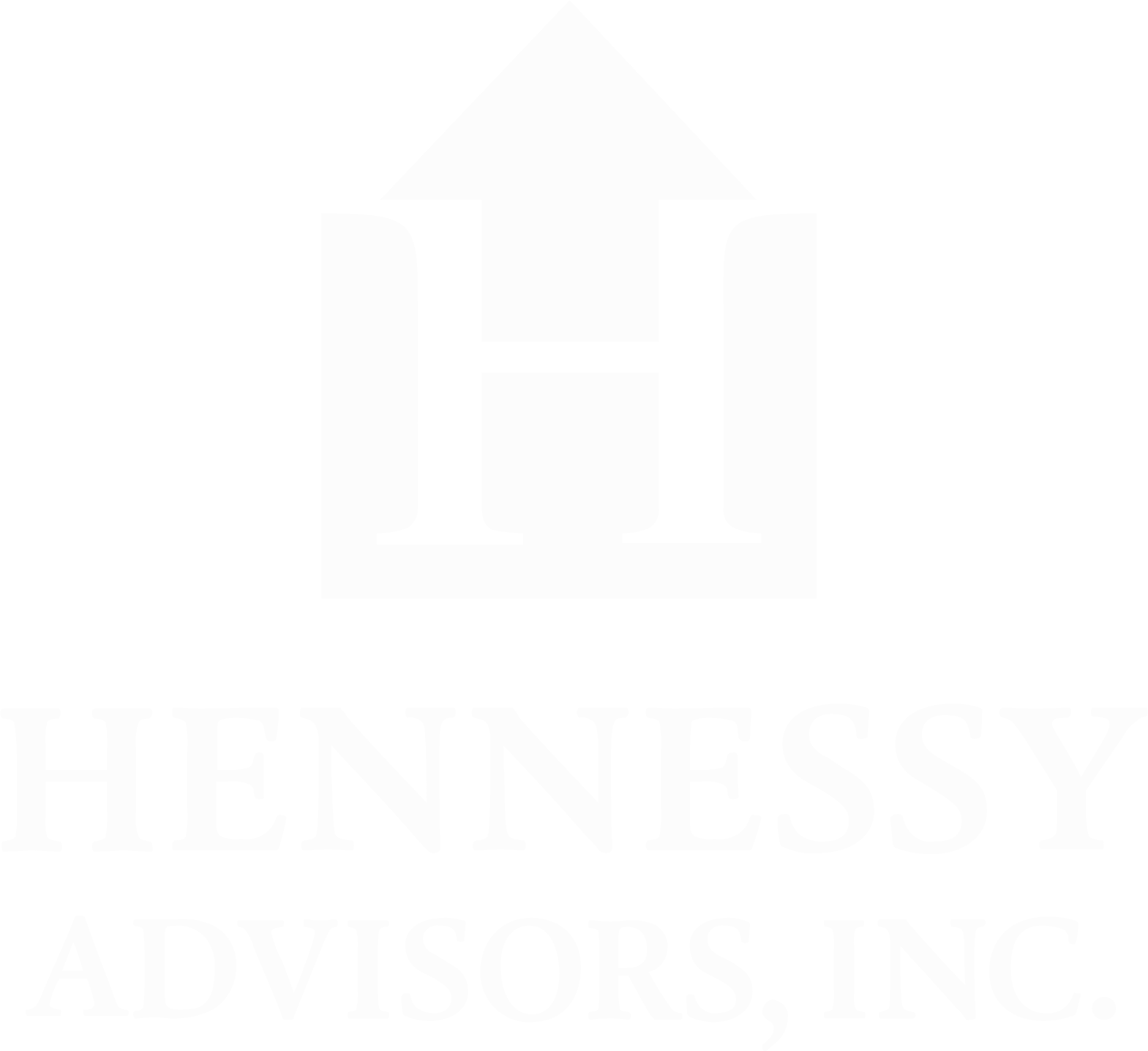 Hennessy Advisors logo fulle size on a dark background (transparent PNG)