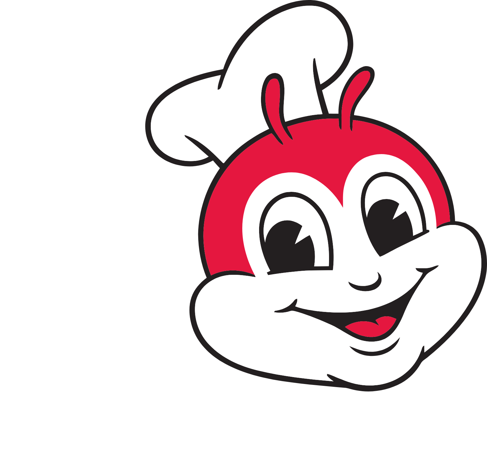 Jollibee logo grand pour les fonds sombres (PNG transparent)