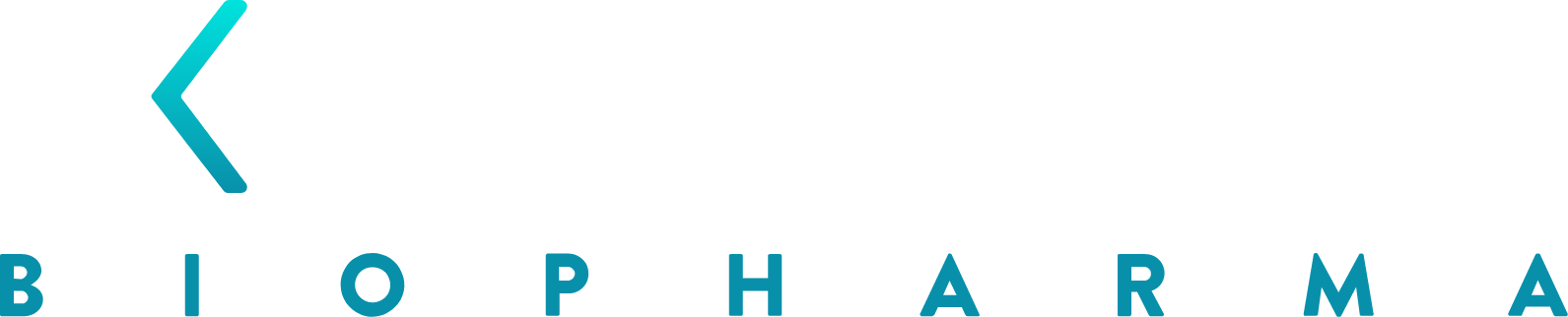 Kinnate Biopharma logo grand pour les fonds sombres (PNG transparent)