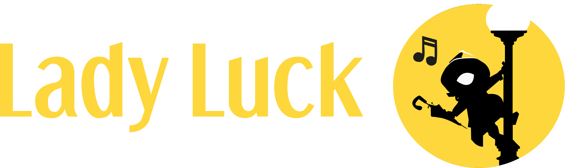 LL Lucky Games logo large for dark backgrounds (transparent PNG)