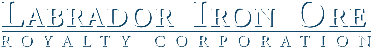 Labrador Iron Ore Royalty Corp. logo fulle size on a dark background (transparent PNG)