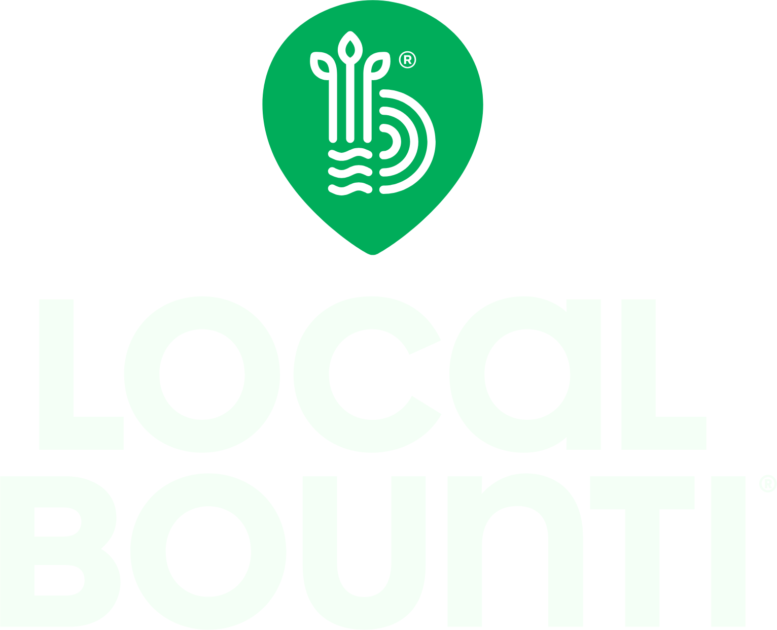 Local Bounti logo grand pour les fonds sombres (PNG transparent)