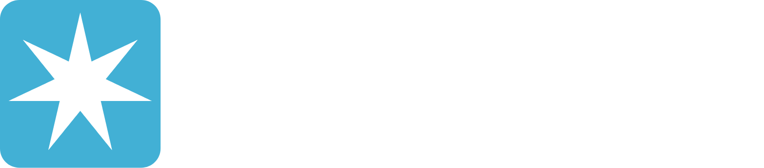 Maersk Logo groß für dunkle Hintergründe (transparentes PNG)