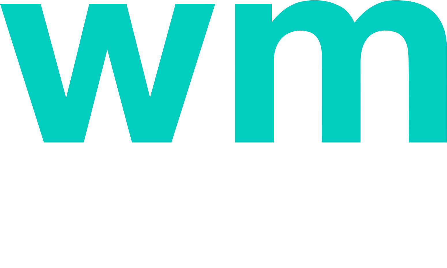 WM Technology Logo für dunkle Hintergründe (transparentes PNG)