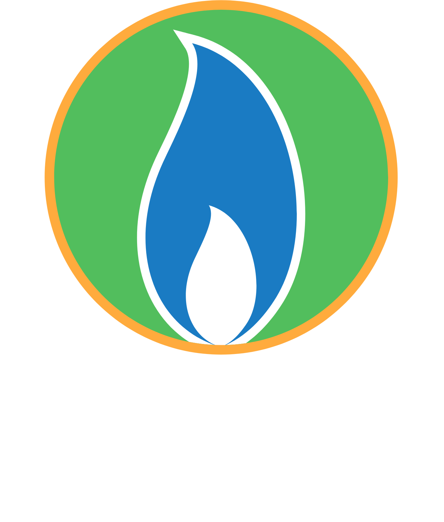 Mahanagar Gas Logo groß für dunkle Hintergründe (transparentes PNG)