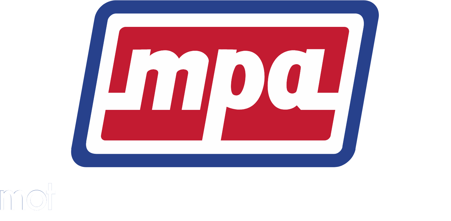 Motorcar Parts of America logo grand pour les fonds sombres (PNG transparent)