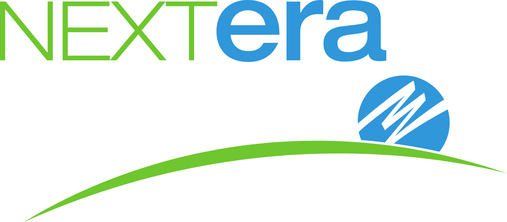 Nextera Energy logo large for dark backgrounds (transparent PNG)