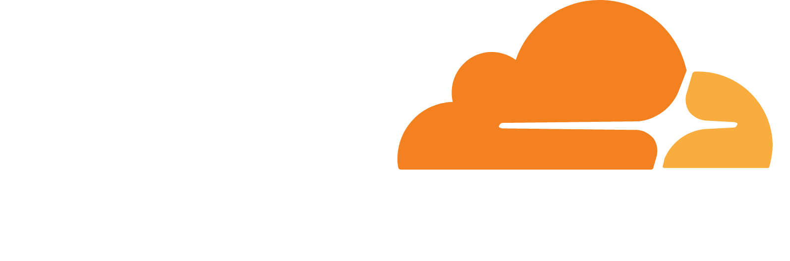 Cloudflare logo fulle size on a dark background (transparent PNG)