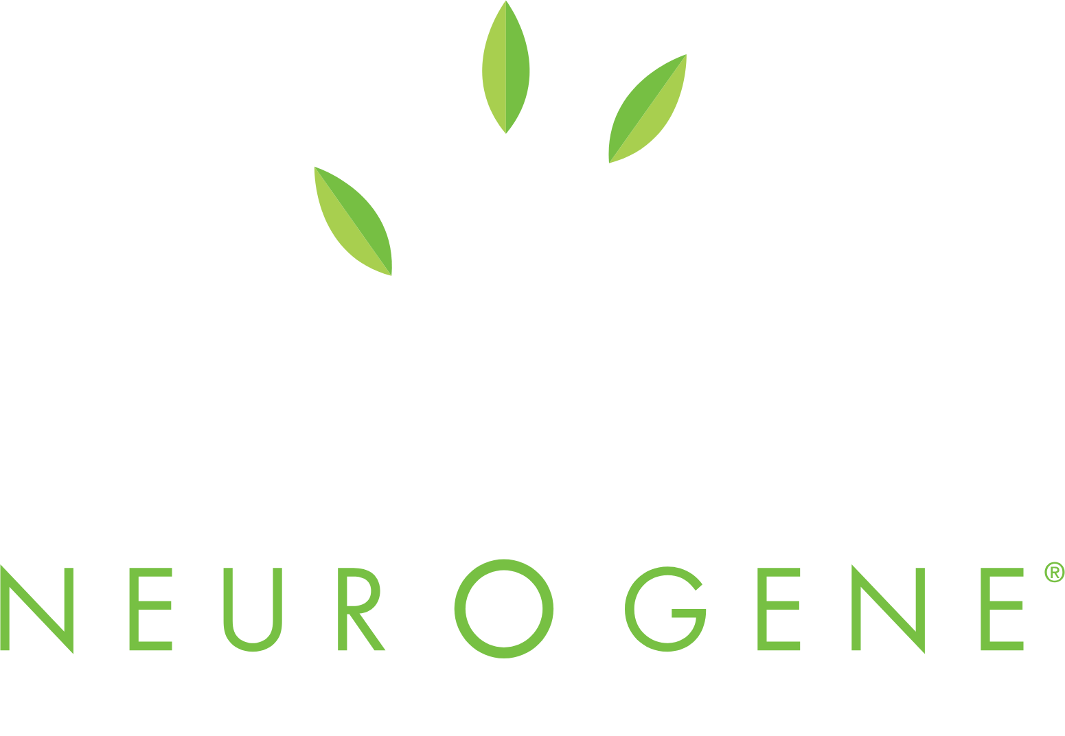 Neurogene logo fulle size on a dark background (transparent PNG)