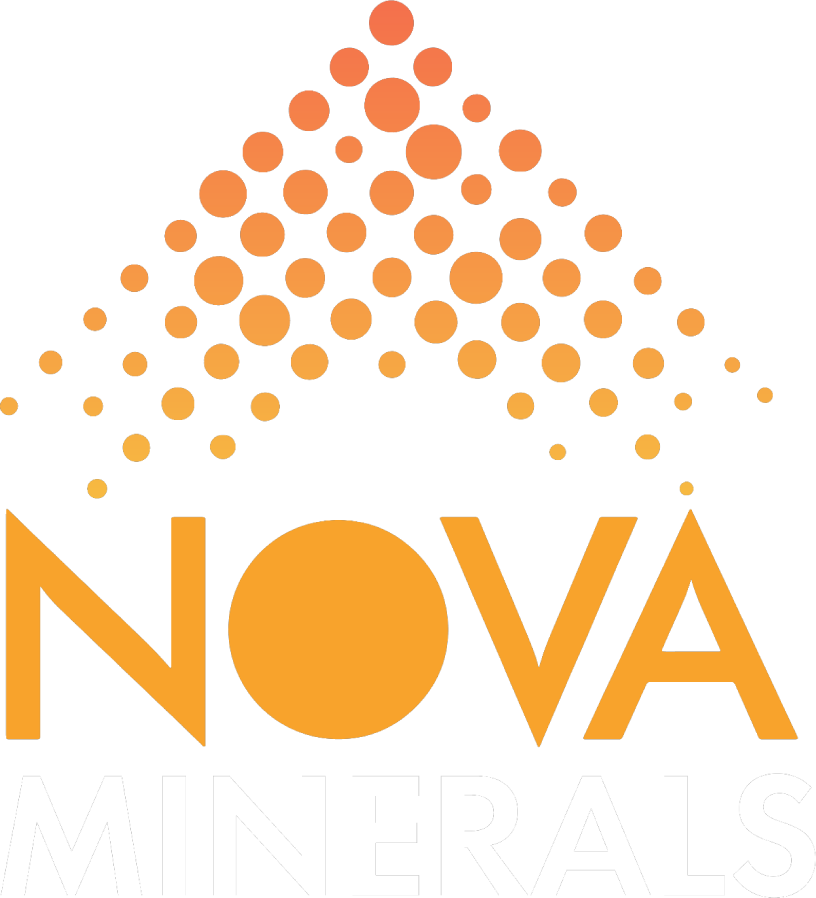 Nova Minerals Logo groß für dunkle Hintergründe (transparentes PNG)