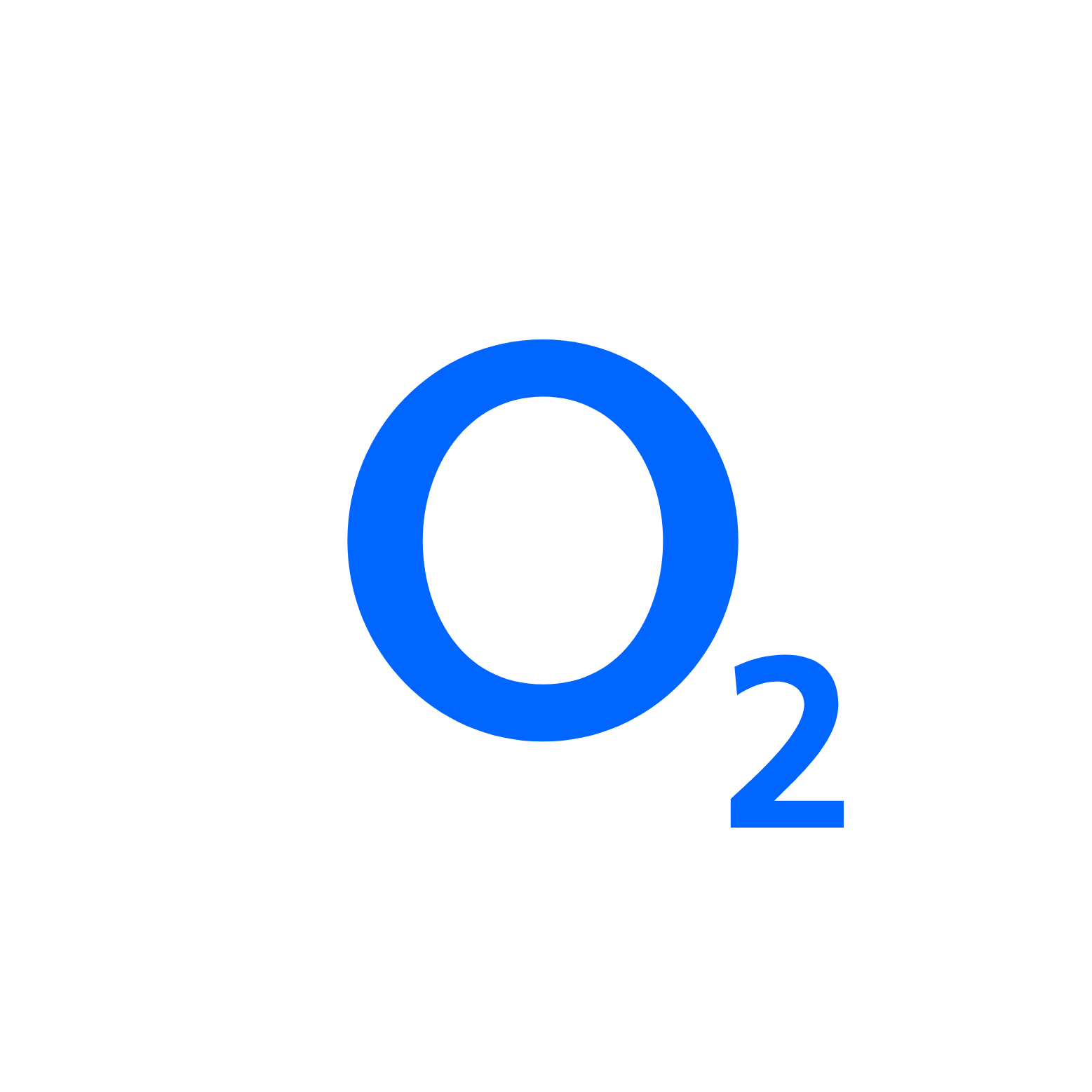 Telefónica Deutschland (O2) logo pour fonds sombres (PNG transparent)
