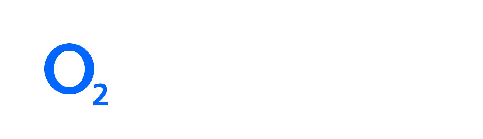 Telefónica Deutschland (O2) logo grand pour les fonds sombres (PNG transparent)