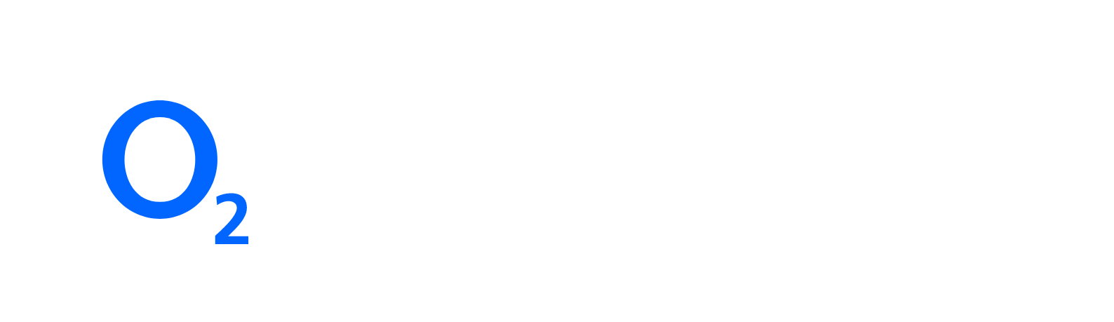 Telefónica Deutschland (O2) logo fulle size on a dark background (transparent PNG)