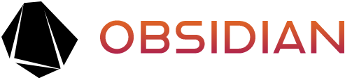 Obsidian Therapeutics logo grand pour les fonds sombres (PNG transparent)