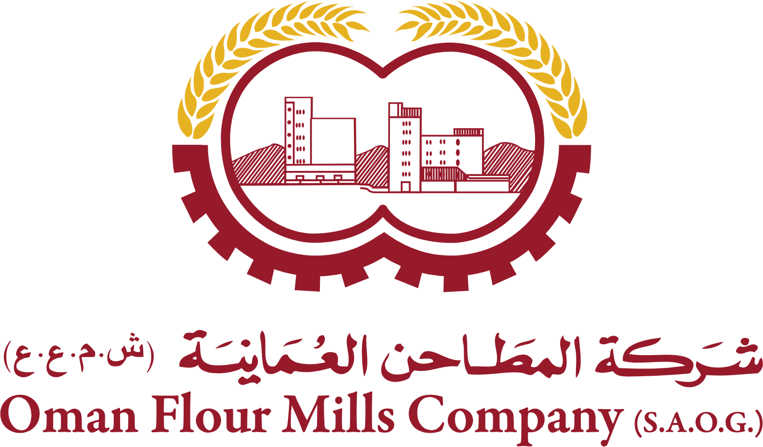 Oman Flour Mills logo in transparent PNG and vectorized SVG formats